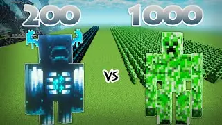 200 Wardens Vs 1000 Creeper Golems | Minecraft
