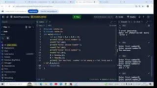 Basic Programs in C with Math functions