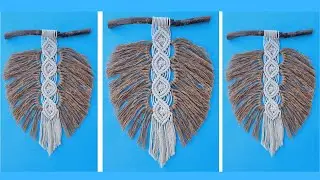 Macrame leaf wall hanging