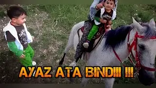 Ayaz Kutay ata bindi. | Ayaz Kutay rode a horse.