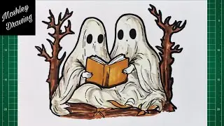 How to Draw a Couple of Ghost Reading a Book