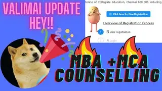 TANCET 2021 COUNSELLING STARTED FOR MBA/MCA | TANCET 2021 UPDATE | VALIMAI UPDATE FINALLY !