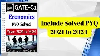 GATE Economics Previous Year Book PYQ  2021 to 2024 With Detail Solution