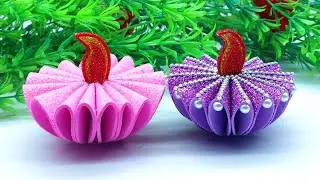 Paper Lamp Making at Home - Diwali Home Decoration Ideas - Decorate With Me - DIY Handmade Crafts