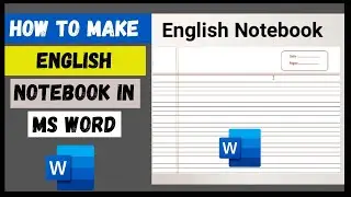 How to Make English Notebook Page in MS Word | How to Make Four Line Notebook Paper Page in MS Word