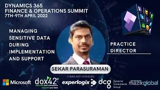 Managing sensitive data during implementation and support - Sekar Parasuraman.