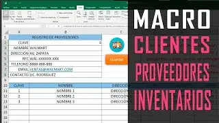 🔴 CAPTURE, SAVE, AND ORGANIZE LISTS OF CUSTOMERS, SUPPLIERS, OR INVENTORIES IN EXCEL WITH A MACRO 🔵