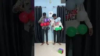 Roll Dice 🎲 With Multi Colour Pop Balloon Challenge #shorts