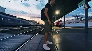 вечерний движ на вокзале Запорожье, time lapse, hyper lapse, gopro