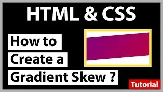 How to create a Gradient Skew through html and css ?