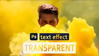 transparent text effect in photoshop