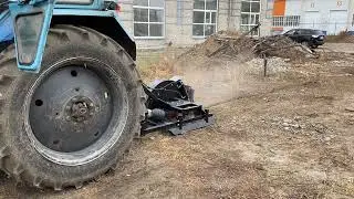 Фреза траншейная ФТ-850 на тракторе МТЗ-82
