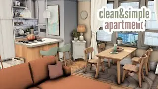 clean & simple apartment \\ The Sims 4 CC speed build