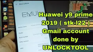 Huawei y9 prime 2019 ( stk-l22 ) Gmail Account done by UNLOCKTOOL