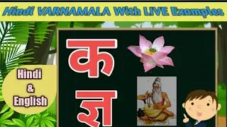 Hindi VYANJAN with Live Examples/क से कमल /हिंदी व्यंजन/HIndi vyanjan/Hindi letters..