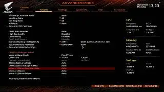 2x16GB DDR5-6400 CL30 with 1T command rate on the Gigabyte Z790 Aorus Elite AX