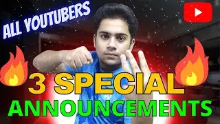 Biggest Surprise for all youtubers❤️ | 3 special announcements (ab hogi growth)