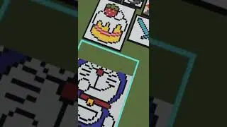 satisfying minecraft send art (doraemon cartoon )#shorts