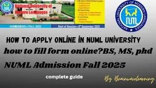How to apply online in NUML university |FALL 2025| MS BS & Phd