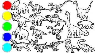 Draw 17 Amazing Dinosaurs & Prehistoric Animals in 41 Minutes! Triceratops, Iguanodon, Velociraptor