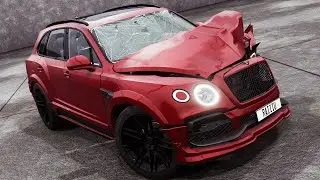 Crash Testing The $200,000 Bentley Bentayga In BeamNG Drive