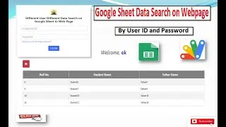 How to Google Sheet Data search by Login Id and Password By web app script