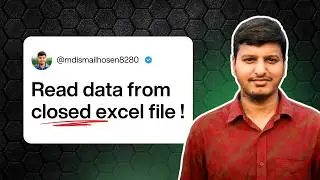 Read Data From Closed Excel File Without Opening: Part1