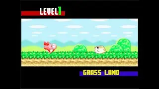 Kirby's Dream Land 3 Walkthrough - Level 1: Grass Land (All Heart Stars)