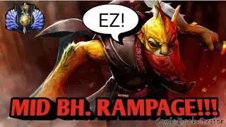 Mid Bounty Hunter. Rampage! Опустошил кошельки врагов на мидовом БХ.