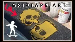 SPRAY PAINTING GRIPTAPE (SKATEBOARD)