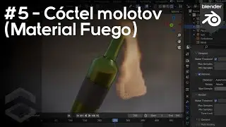 Crear Cóctel molotov en Blender (3.5) (Material Volumétrico) - Tutorial Blender