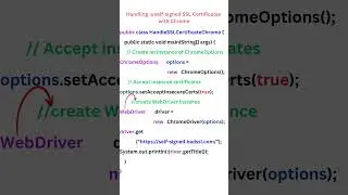 Handling  a self-signed SSL Certificates with Chrome || Automation Testing || Selenium Java