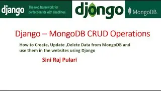 Django Admin – MongoDB CRUD Operations