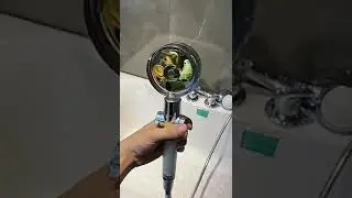 2021 Shower Head Water Saving Flow 360 Degrees Rotating With Small Fan ABS Rain High Pressure spray