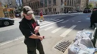 April 11, 2023 Rat Fishing outside Gramercy in New York City