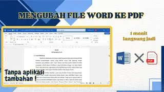 📄 Cara Mengubah Word ke PDF Tanpa Aplikasi Tambahan! 🔥