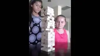 Jenga Kayla and riley