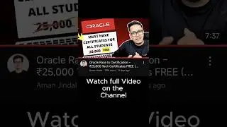 FREE Oracle certificate 🤯 