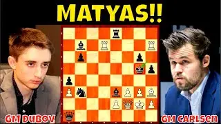 Matyas!! || GM Dubov vs. GM Carlsen || Airthings Masters 2020 Quarter-Finals Match 2 Game 1