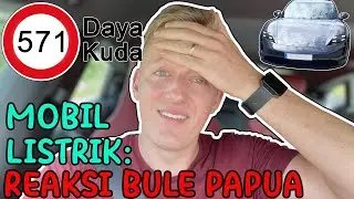 REAKSI naik  MOBIL LISTRIK 🏎⚡️ dengan 571 DAYA KUDA 😱 #WhitePapuans #Taycan