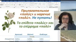 Greek with Erica 🇬🇷 | ADJECTIVE πολύς AND ADVERB πολύ