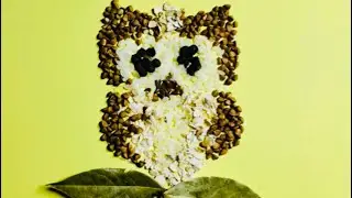 Аппликация из круп и специй