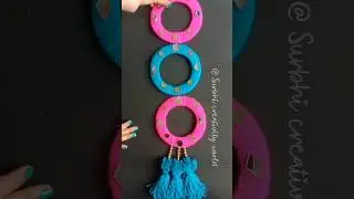 Unique style wall hanging craft idea with woolen/ Wall decor idea