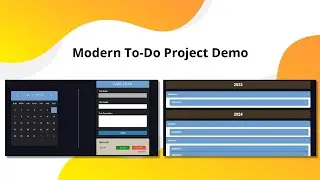 Modern To-Do List Project Demo - JavaScript Project for Beginners -  Fun & Learn