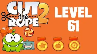 Cut the Rope 2 - Level 61 (3 stars, 63 fruits, 3 stars + don't use Licks help)