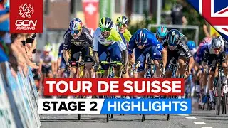 Sprint Showdown Followed By Wild Celebrations! | Tour De Suisse 2023 Highlights Men - Stage 2