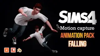 Animation pack FALLING - Machinima Sims 4 - motion capture