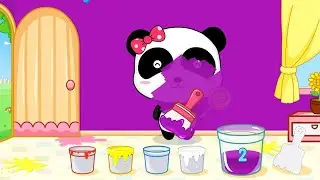 Baby Learn Colors with Little Panda Color Mixing Fun - Baby Panda Kids games