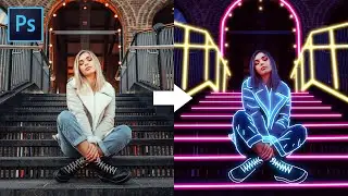 Glow Effect - Photoshop Tutorial | Glowing Lines Effect
