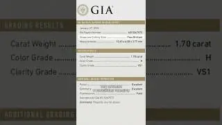 Learn to read a DIAMOND certificate in 60 seconds